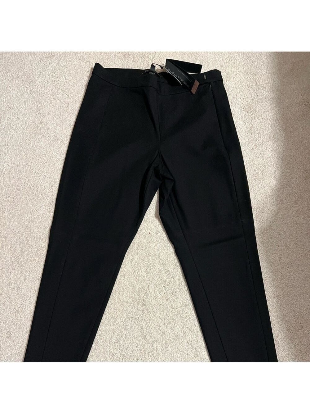 NWT Banana Republic Devon Curvy Skinny Black Pant 10 Petite - Picture 1 of 10